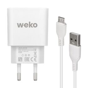 WK-21436 M7 2.1 AMPER ŞARJ BAŞLIK ADAPTÖRÜ + MICRO USB KABLO (NO:3)