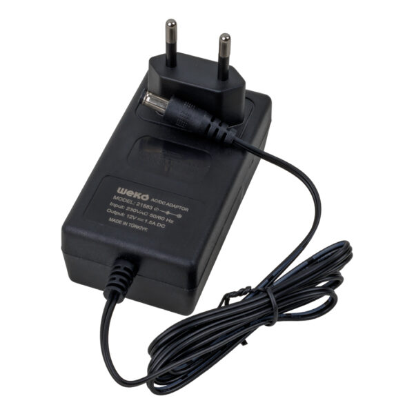 12 VOLT - 1.5 AMPER 5.5*2.5 UÇLU YERLİ ÜRETİM PLASTİK KASA PRİZ TİPİ ADAPTÖR - Görsel 3