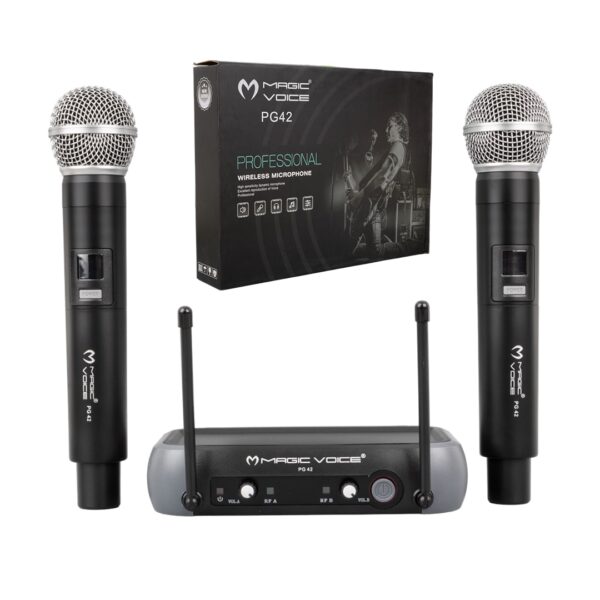 PG-42X VHF 2 EL KABLOSUZ TELSİZ MİKROFON (VOLUME KONTROLLÜ) + 525 AMERİKAN FİŞ VERİLECEK