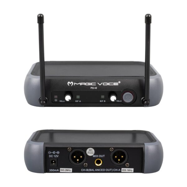 PG-42X VHF 2 EL KABLOSUZ TELSİZ MİKROFON (VOLUME KONTROLLÜ) + 525 AMERİKAN FİŞ VERİLECEK - Görsel 3