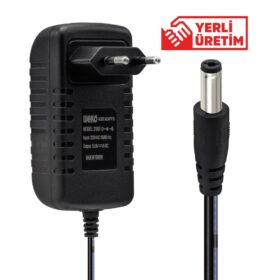 12.6 VOLT - 1 AMPER 5.5*2.5 UÇLU KIRMIZI YEŞİL LEDLİ YERLİ ÜRETİM PRİZ TİPİ ŞARJ ADAPTÖRÜ