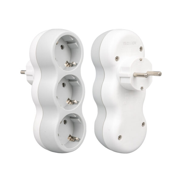 VE-2211-3GW A CLASS 3LÜ  DİKEY ÇOKLU PRİZ (MADE IN MALAYSIA) - Görsel 3