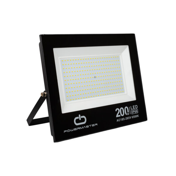 PM-22583 200 WATT - 220 VOLT BEYAZ 6500K IP66 120* IŞIK AÇISI SİYAH SLİM KASA LED PROJEKTÖR