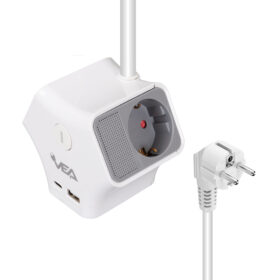 VE-G903YC 3LÜ USB+ TYPE-C GİRİŞLİ ANAHTARLI 1.5 METRE GRUP PRİZ