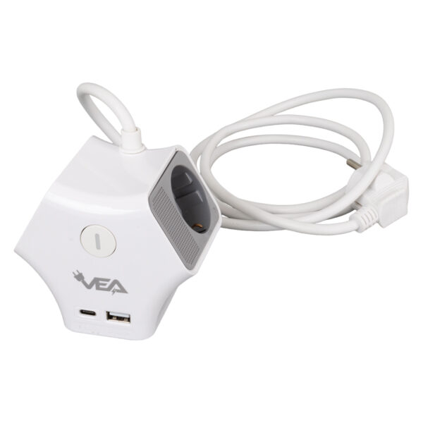 VE-G903YC 3LÜ USB+ TYPE-C GİRİŞLİ ANAHTARLI 1.5 METRE GRUP PRİZ - Görsel 3