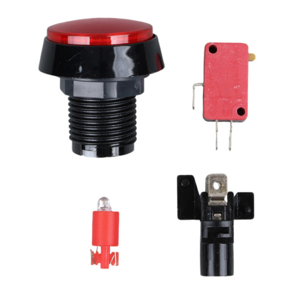 IC-180J-1 ATARİ BUTONU 12V LEDLİ KAFA ÇAPI 32MM DELİK ÇAPI 24MM - Görsel 2