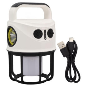 CH-22025 ÇİFT IŞIKLI KAMP LAMBASI EL FENERİ POWERBANK ÖZELLİKLİ (GÜN IŞIĞI - BEYAZ)