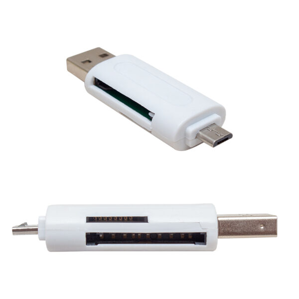 USB TO MICRO USB + KART OKUYUCU OTG ÇEVİRİCİ - Görsel 2
