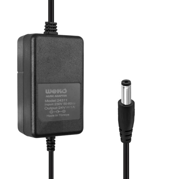 24 VOLT - 1 AMPER 5.5*2.5 UÇLU YERLİ ÜRETİM MASA TİPİ ADAPTÖR - Görsel 2