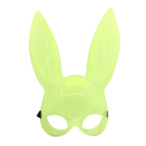 Karanlıkta Yanan Glow Floresan Tavşan Maskesi 32x22 cm - Görsel 4