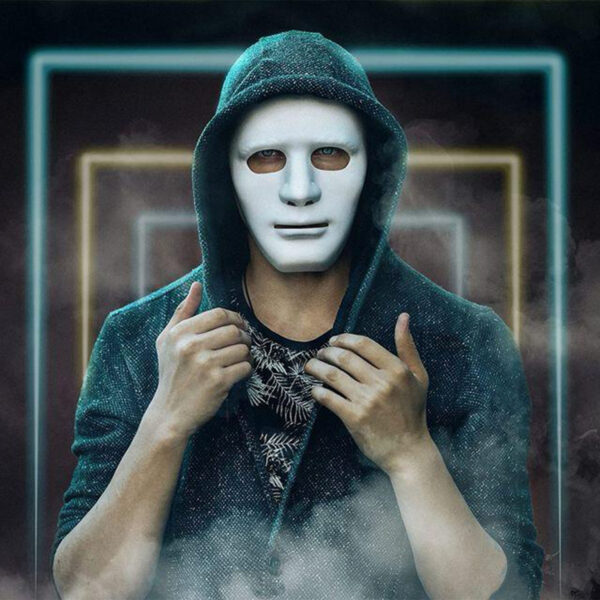 Beyaz Renk Hip Hop Anonim Jabbawockeez Dans Maskesi 18x19 cm - Görsel 2