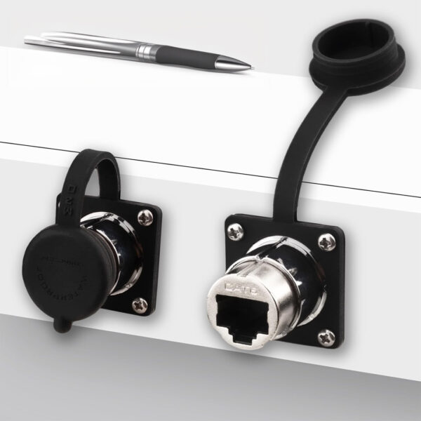 PM-24597 DİŞİ - DİŞİ IP68 SU GEÇİRMEZ METAL RJ45 KONNEKTÖR - Görsel 3