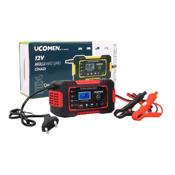 UC-C120501A 12V 6A KIRMIZI LED GÖSTERGELİ AKÜ ŞARJ CİHAZI - Görsel 3