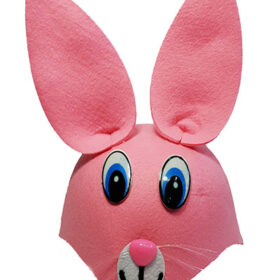 Pembe Renk Kulaklı Tavşan Şapkası Hayvan Şapkası