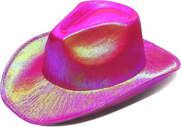 Işıltılı Kovboy Şapkası Hologramlı Parti Kovboy Şapkası Yetişkin - Görsel 4