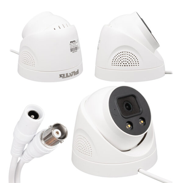 PL-25273 2MP COLOR VU 3.6 MM 2 ATOM LED PLASTİK KASA AHD DOME KAMERA - Görsel 2