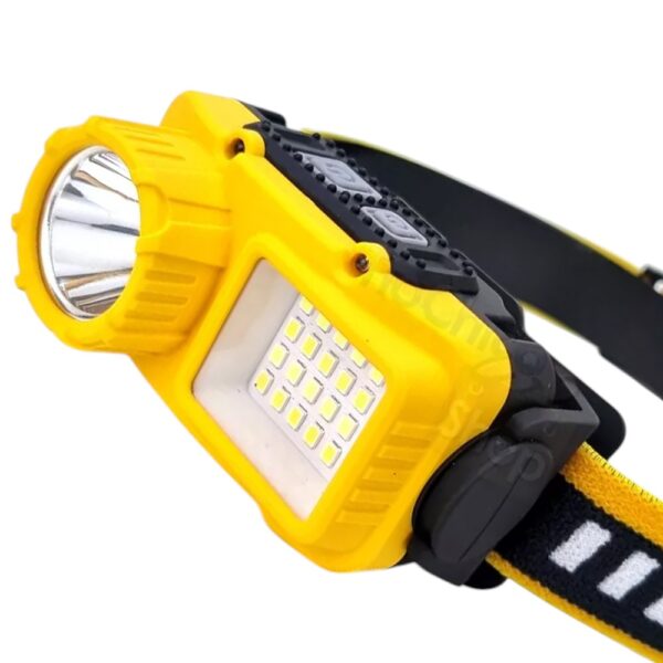 S02 SARI 10 WATT SENSÖRLÜ 1 LED 24 SMD LED 11 IŞIK MODLU KAFA LAMBASI - Görsel 3