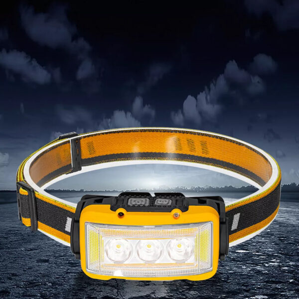 S03 SARI 10 WATT SENSÖRLÜ 11 IŞIK MODLU KAFA LAMBASI 24 BEYAZ SMD - 6 KIRMIZI SMD - 1 POWER LEDLİ - Görsel 3