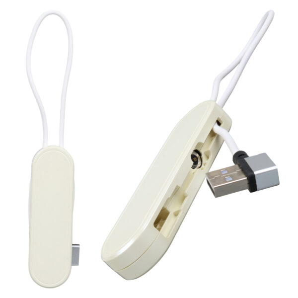 PM-25905 BEYAZ 3İN1 (TYPE C- LİGHTNİNG- MİCRO USB) MANYETİK UÇ TAŞINABİLİR ŞARJ KABLOSU - Görsel 3
