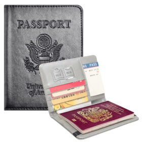 SN-26342 AMERİKA USA KAPAKLI SUNİ DERİ PASAPORT KILIFI CÜZDANI (RFID ENGELLEYİCİ)