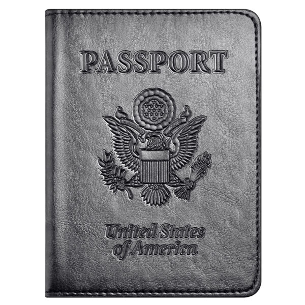 SN-26342 AMERİKA USA KAPAKLI SUNİ DERİ PASAPORT KILIFI CÜZDANI (RFID ENGELLEYİCİ) - Görsel 2