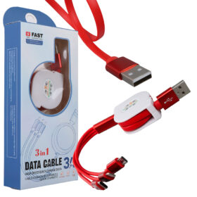 PM-26345 3 IN 1 KIRMIZI ŞARJ KABLOSU