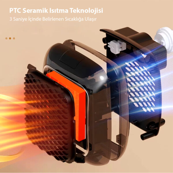 PM-26513 800 WATT PRİZ TİPİ UZAKTAN KUMANDALI TAŞINABİLİR ISITICI (ZAMANLAYICI) (OM-1210) - Görsel 2