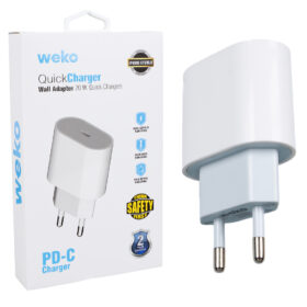WK-26524 BEYAZ PD 20 WATT IPHONE TYPE-C HIZLI ŞARJ BAŞLIĞI