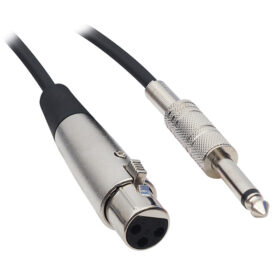HAZIR 5 METRE MİKROFON ARA KABLOSU (6.3MM GİTAR ERKEK - CANON XLR DİŞİ)