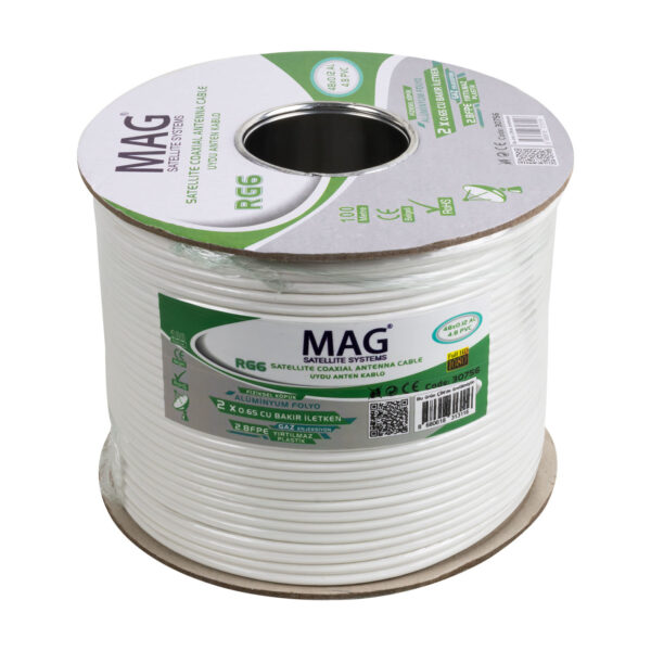 MAG RG59 FA MİNİ DUAL BİTİŞİK 48 TEL ANTEN KABLOSU (100 METRE) - Görsel 3