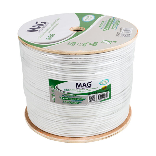 MAG RG59 FA MİNİ DUAL BİTİŞİK 48 TEL ANTEN KABLOSU (300 METRE) - Görsel 2