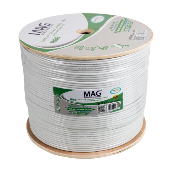 MAG RG59 FA MİNİ DUAL BİTİŞİK 48 TEL ANTEN KABLOSU (300 METRE) - Görsel 3