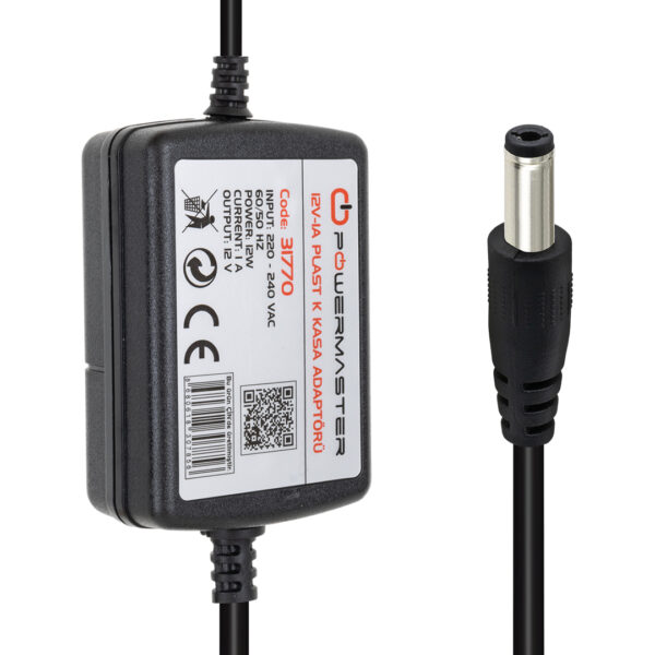 PM-31770 12 VOLT - 1 AMPER - 12 WATT 5.5*2.5 MM UÇLU İKİ UCU KABLOLU MASAÜSTÜ ADAPTÖR
