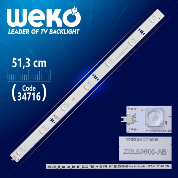 _55_APOLLON_8X8+8X7_2121C_7S1P_NH_R1 P76 4X7_ZBL60600-AB - 51.3 CM 7 LEDLİ - (WK-11/WK-044)