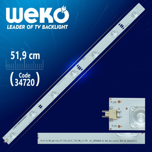 _48_APOLLON_7X7+7X6_2121C_7S1P_NH_L2 P76 3X7 ZBF60600-AC - 51.9 CM 7 LEDLİ  D - (WK-14)