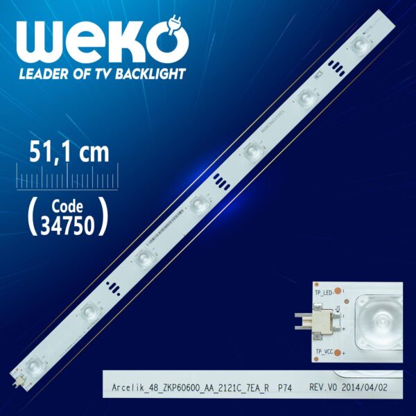 _48_ZKP60600_AA_2121C_7EA_R P74 REV.V0 - 51.1 CM 7 LEDLİ - (WK-51)