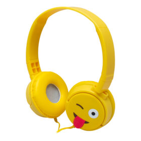 KT-3156 3.5MM JACKLI KABLOLU KULAK ÜSTÜ EMOJİ KULAKLIK
