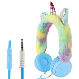 AH-007 3.5MM JACKLI KABLOLU KULAK ÜSTÜ PELUŞ UNİCORN KULAKLIK