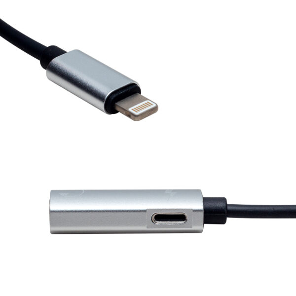 PM-3833 LIGHTNING ŞARJ VE 3.5 MM KULAKLIK ÇEVİRİCİ KABLO ADAPTÖR - Görsel 2