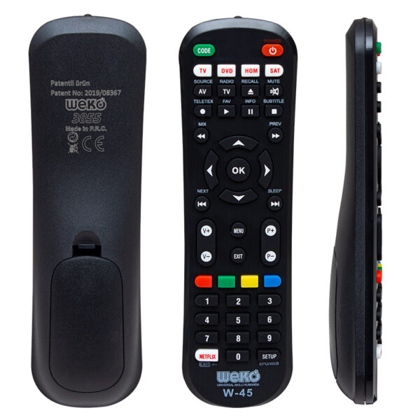 KA  W-45 NETFLIX TUŞLU 4 IN 1 UNIVERSAL TÜM MODELLER ÖĞRENEBİLEN AKILLI KUMANDA