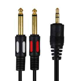 PM-4284 3.5MM STEREO ERKEK/2X6.3 MM MONO ERKEK 1.5 METRE KABLO