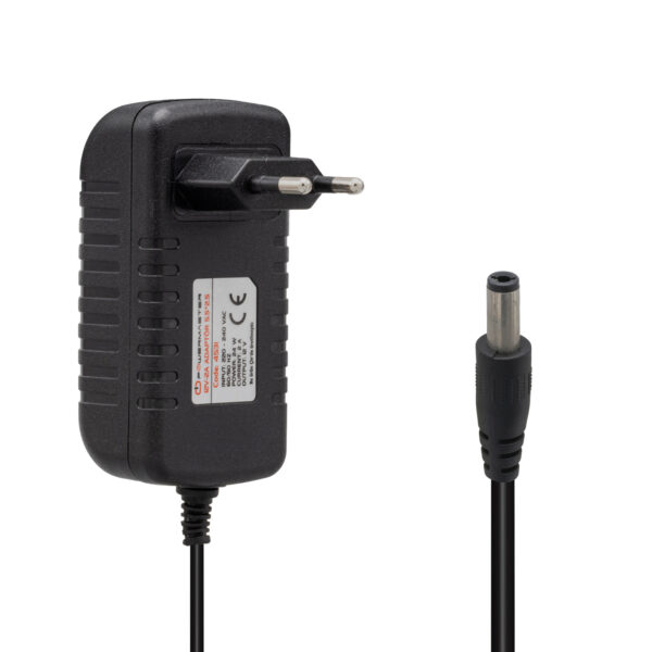 PM-4531 12 VOLT - 2 AMPER 5.5*2.5 MM UÇLU PLASTİK KASA PRİZ TİPİ ADAPTÖR