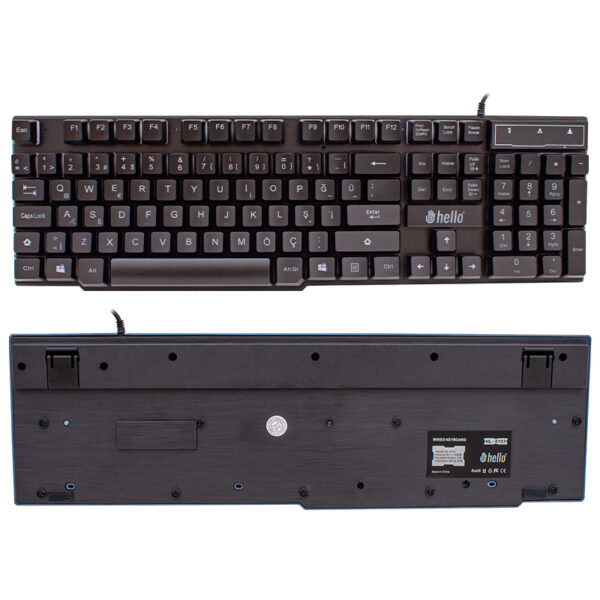 HL-4737 USB KABLOLU AYDINLATMALI OYUNCU GAMİNG Q KLAVYE - Görsel 2