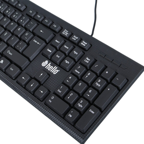 HL-4809 STANDART KABLOLU SİYAH USB Q KLAVYE - Görsel 4