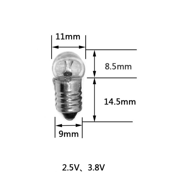 FENER AMPÜL 1.5 VOLT VİDALI  (50LİK PAKET) - Görsel 2