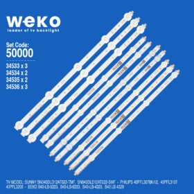 5000 34533X3 34534X2 34535X2 34536X3 SVS400A79 10 ADET LED BAR