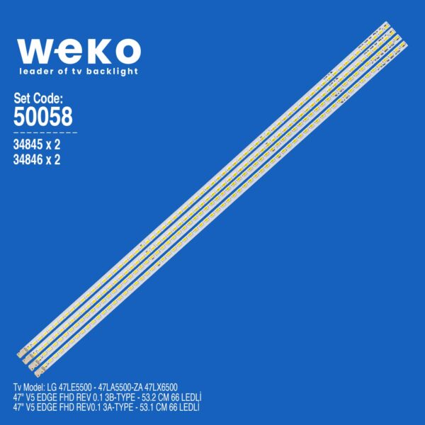 5058 34845X2 34846X2 47 V5 EDGE FHD REV 0.1 4 ADET LED BAR (66LED)