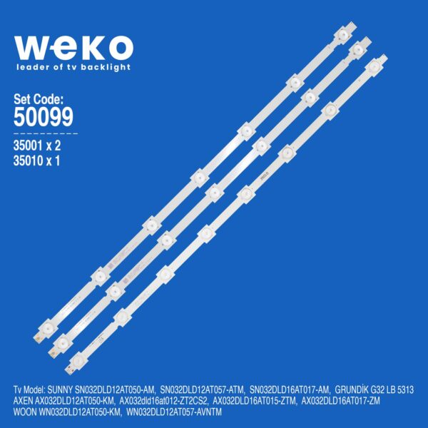 5099 35001X2 35010X1 TKD320022000-X2   3 ADET LED BAR