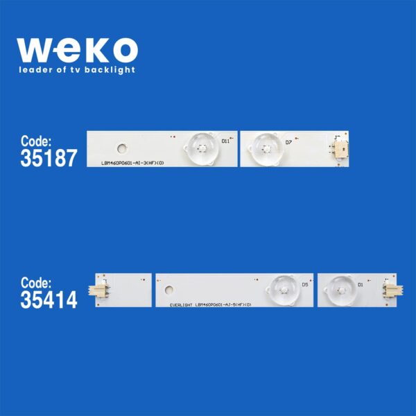 5140 35187X6 35414X6 LBM460P0601 12 ADET LED BAR - Görsel 2