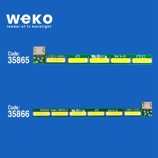 5246 35865X2 35866X2 315A42 DOWN/315A42 UP 4 ADET LED BAR (76LED) - Görsel 2